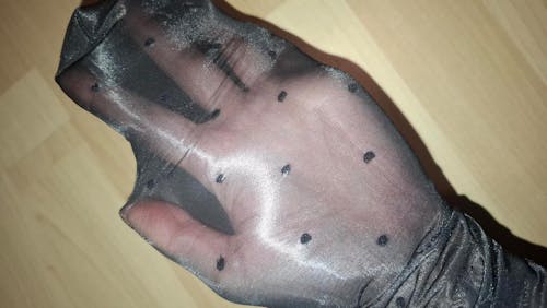 Sexy 5D Aurora Polka Dot Bow Decoration Hollow-out See-through Skin-friendly Open Crotch Pantyhose