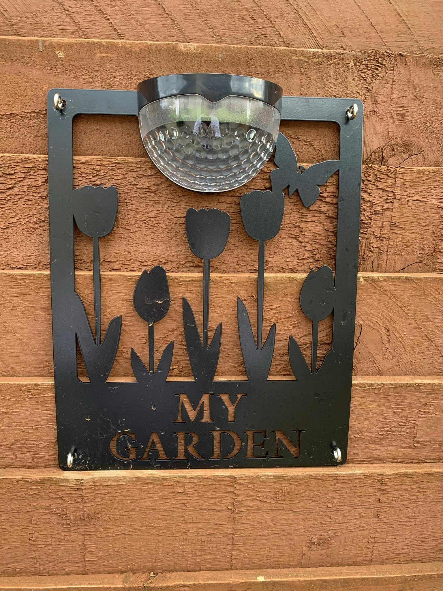 My Garden Sign with Solar Powered Light Flory's Online