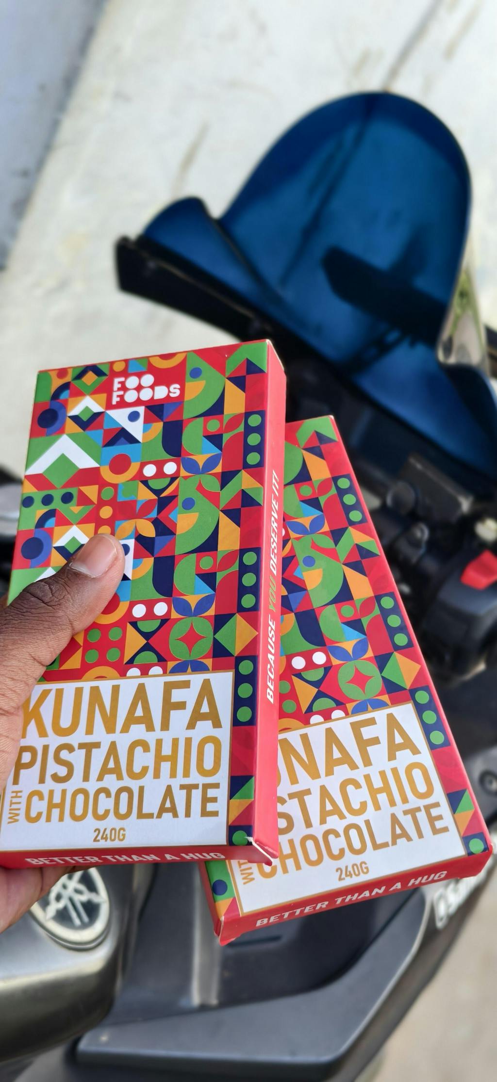 Dubai Viral Kunafa Chocolate- 2x 240g Kunafa Pistachio Chocolate - Treat Box | Premium Giftable Pack