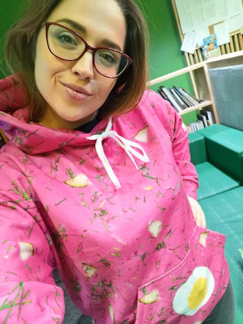 Unisex džemperis su gobtuvu "Šaltemperis" (su kiaušiniu) (foodroobai MAX)