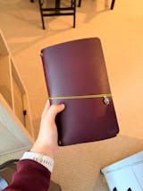 Natural trifold leather journal cover - Inserts sold seperately