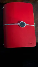 Trifold Leather Journal: Limited color Mauve no.9  (pre-order handmade to order)