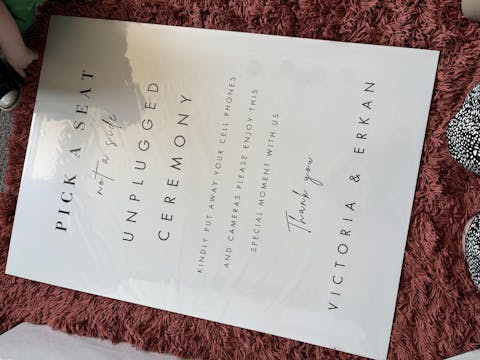 Unplug Ceremony Sign - Elysian