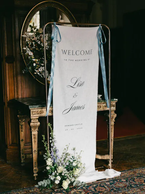 Linen Welcome Sign - Serenity