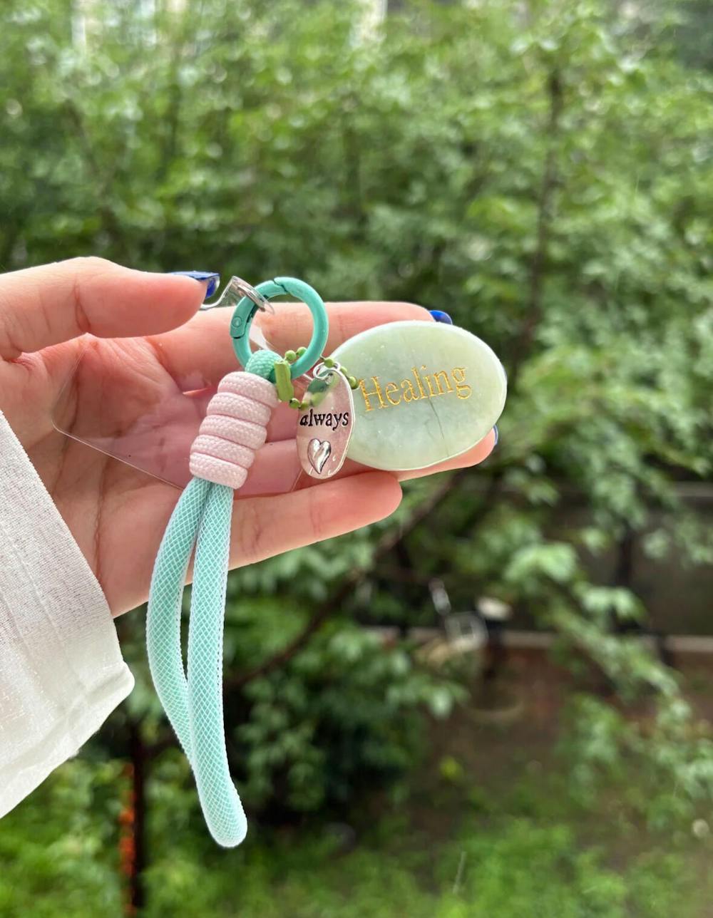 Positive Affirmations Crystal Bag Charm