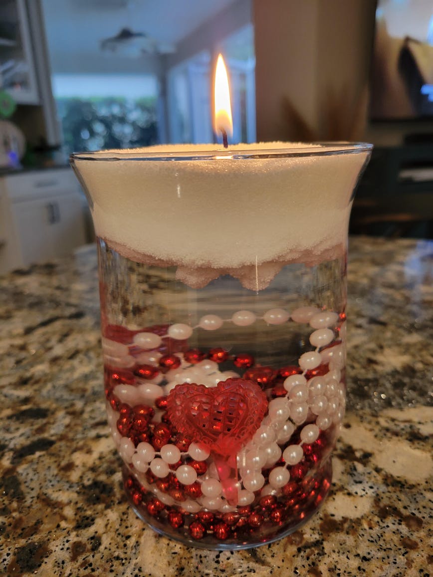 Kitty is turning all her jars into candles with @Foton® Pearled Candle