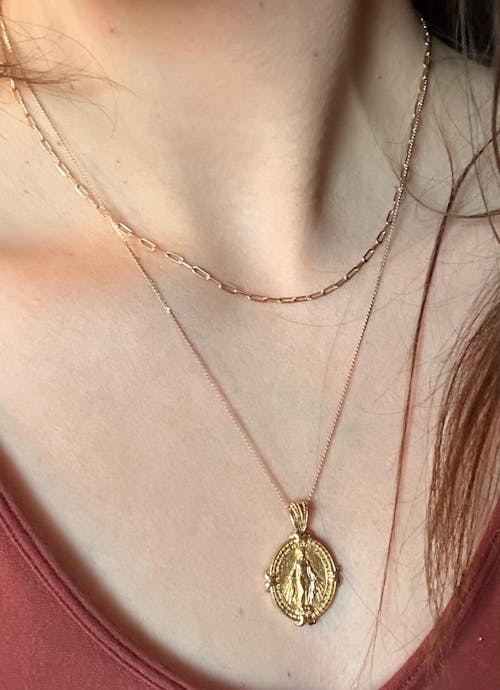 Oval Miraculous Medal in 14K Gold Vermeil