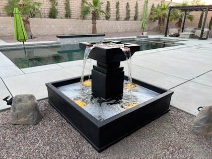 Miramar 4-Way Spill Concrete Fountain - Giannini Miramar 4-Way Spill Concrete Fountain - Giannini