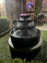 Aqua Falls Solar Fountain - Charcoal