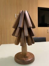 Tree Shape Wooden Trivets For Hot Dishes, Set Of 4 Trivets