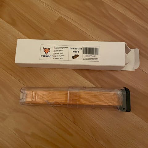 FOXBC 9 Inch 6/12 TPI Demolition Reciprocating Saw Blades for Nail-Embedded Wood, Bi-Metal, 25-Pack with Case