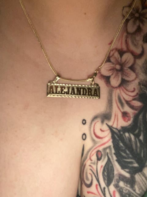 10k Solid Gold Yellow Custom Nameplate Pendant Necklace with Chain Options (N31)