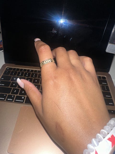 10k Solid Gold Yellow Classic Small Nugget Square Ring (FC 148)