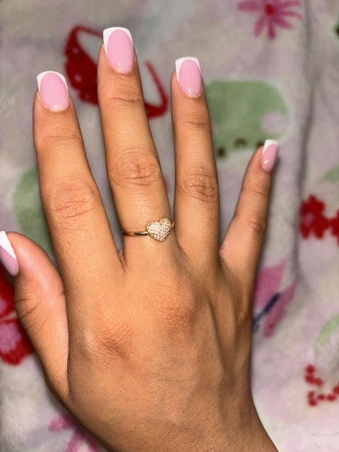 10k Solid Gold Yellow Gold Heart CZ Ring (FC 64)