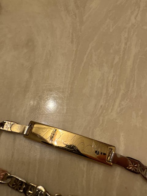 Gold Plated Tri-Color Semanario Bangle Bracelet Pulsera Semanario Tres Colores