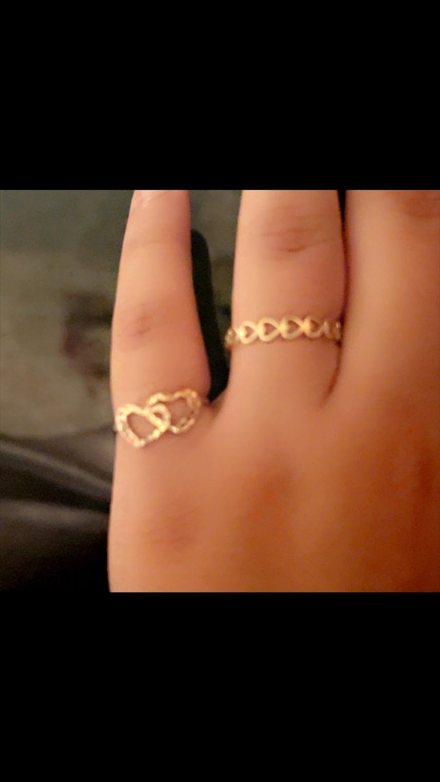 14k Solid Gold Yellow Double Heart Ring (FC 167) – Fran & Co 14k Solid Gold Yellow Double Heart Ring (FC 167) – Fran & Co