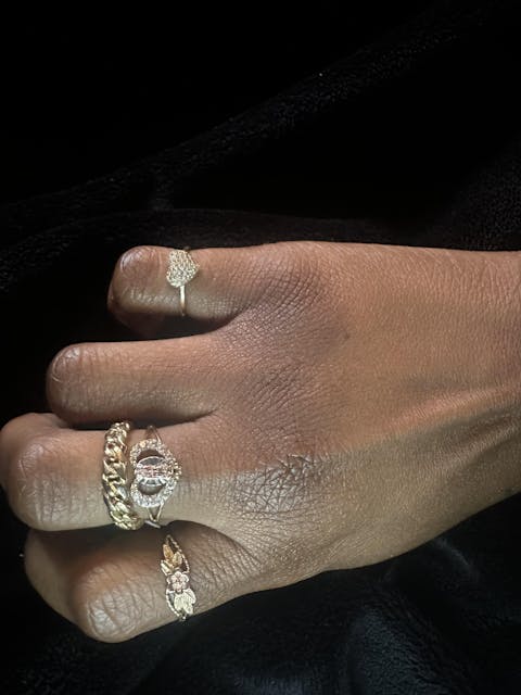 10k Solid Gold Yellow Gold Heart CZ Ring (FC 64)