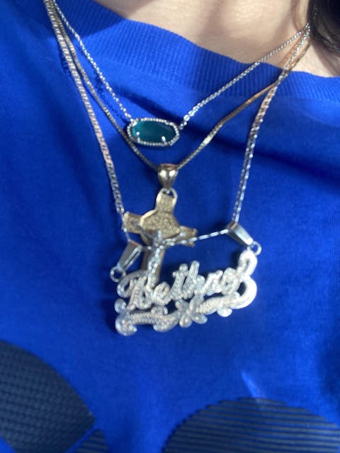 .925 Silver Custom 3D Double Name Illusion Nameplate Pendant Necklace with Chain Options