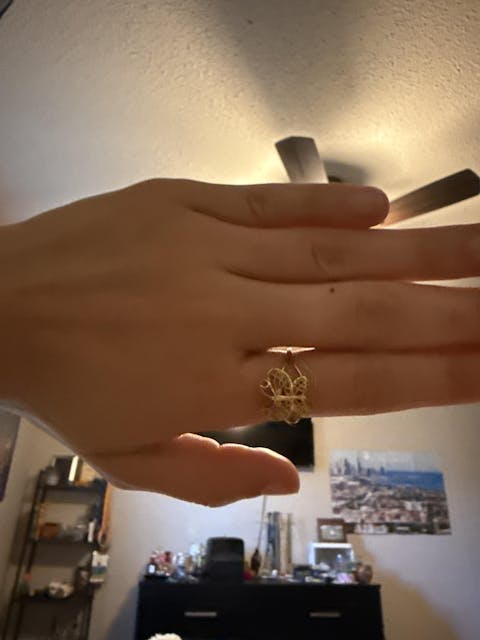 14k Solid Gold Yellow Butterfly Ring (FC 170)