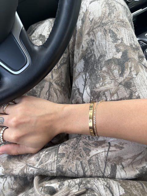10k Solid Gold Figaro DIAMOND CUT (White Gold) Brracelet 7-8 inch 3.5mm Width