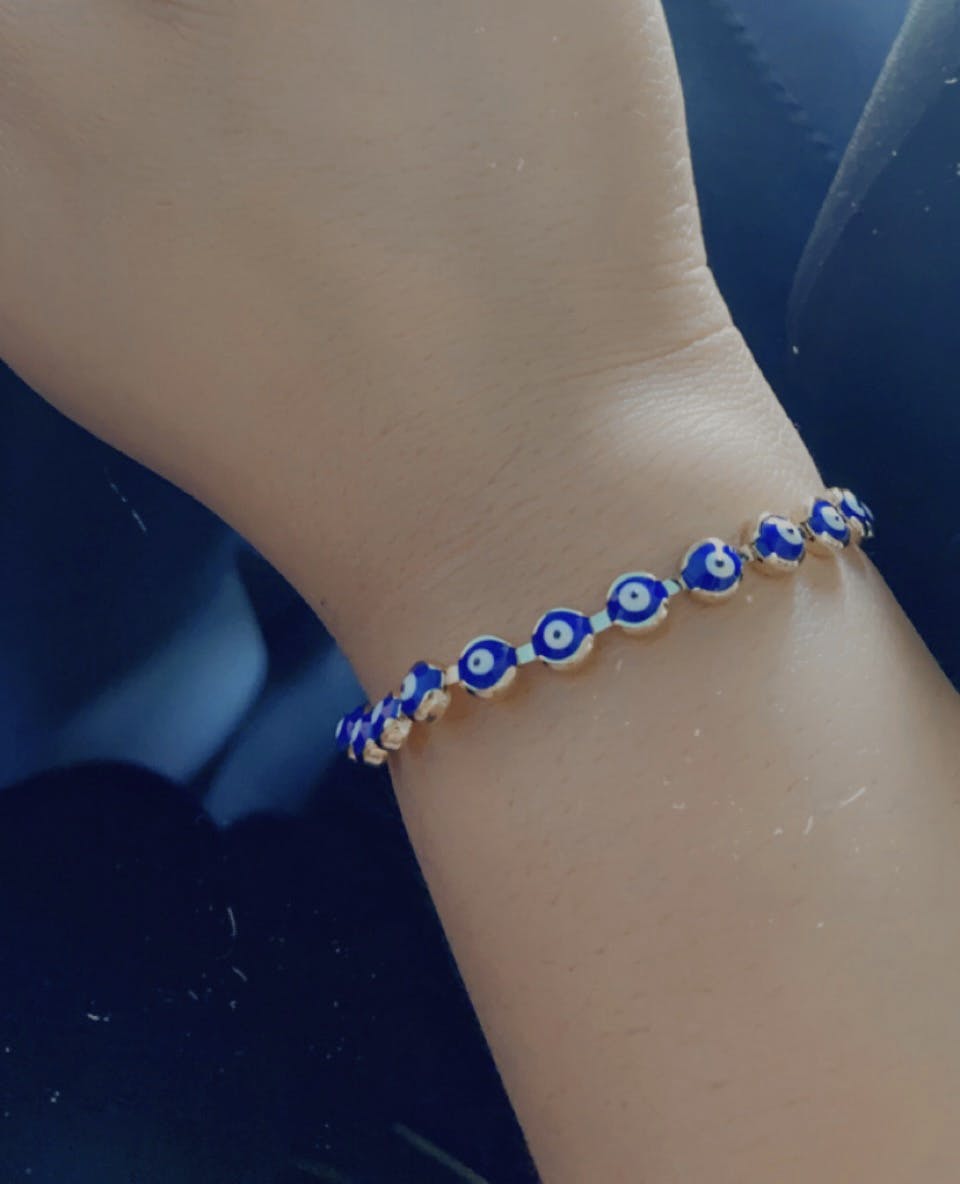 Blue Evil Eye Bracelet – Alternative Distribution Crystals