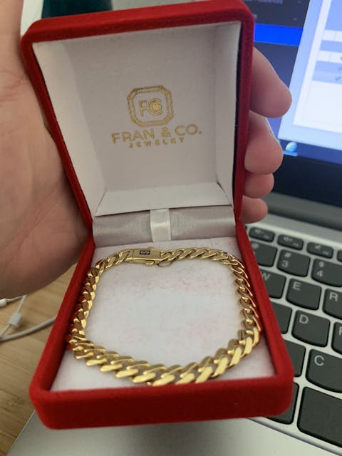 10k Solid Gold Yellow Monaco Miami Cuban Link Brracelet 7-8 inch 6.2mm Width