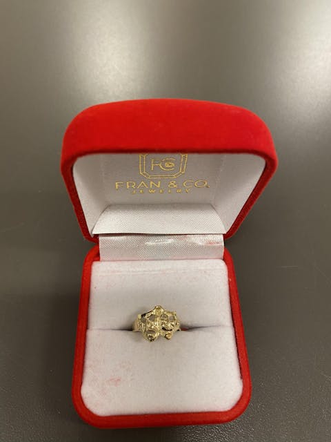 10k Solid Gold Drama Faces (SMILE NOW CRY LATER) Ring
