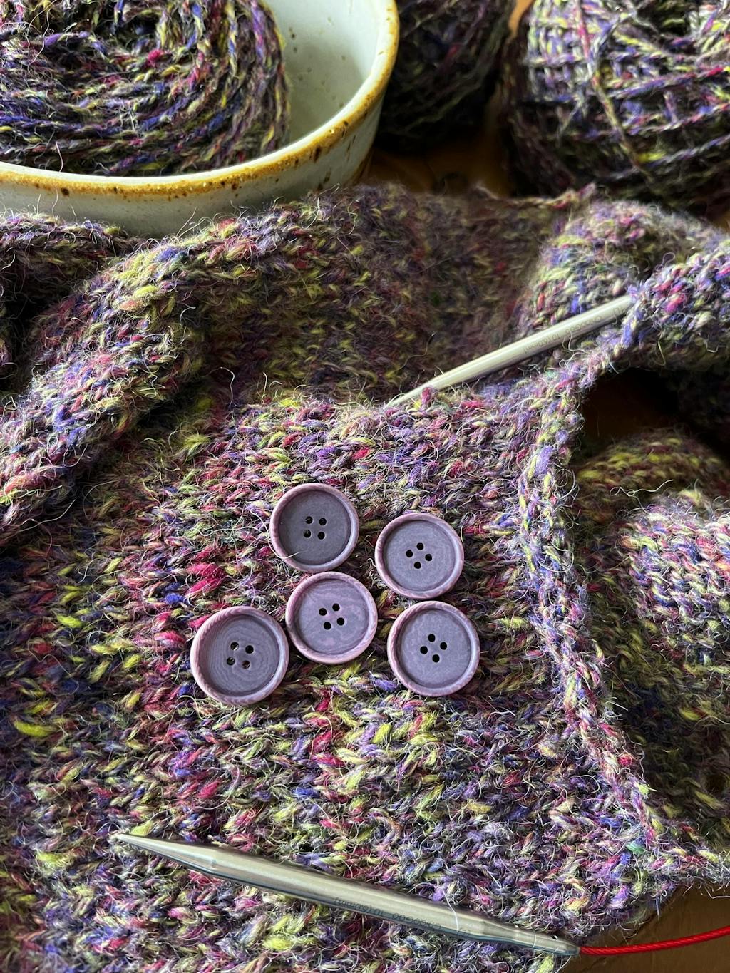 Blaze Corozo Buttons in Plum - 20mm