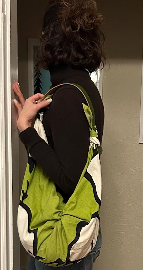 Leather Furoshiki Bag Handles in Olive