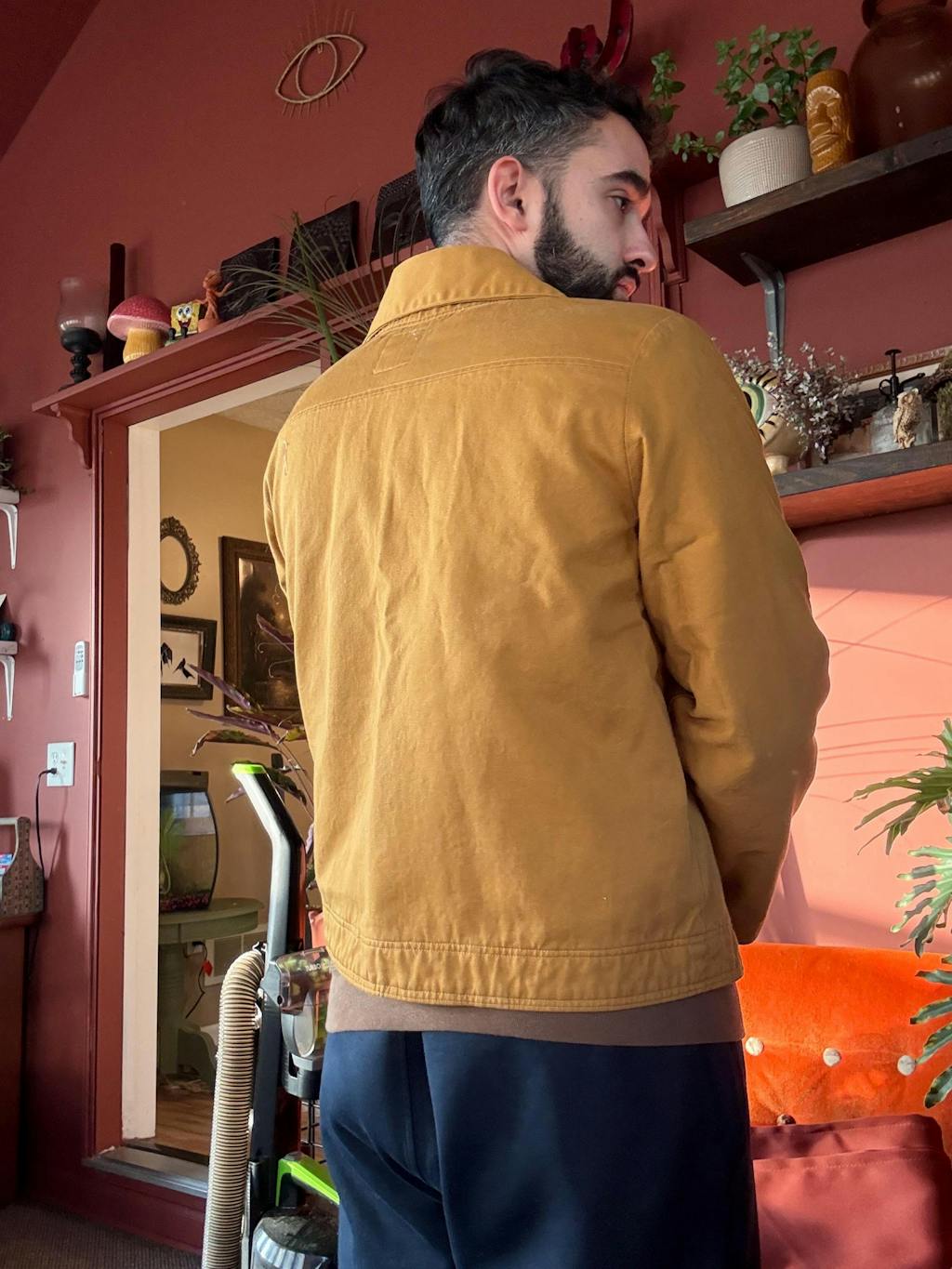 Relaxed Organic Cotton Twill Fabric in Mustard