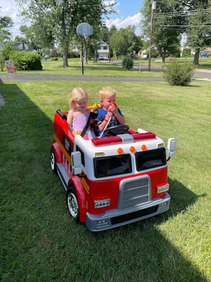 24V Freddo Fire Truck 2-Seater Ride on – Freddo Toys