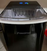 Freezimer 33 lb. Portable Compact Tabletop Ice Maker, Stainless Steel Black  Brushed