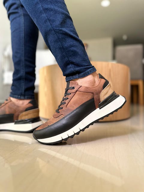 TENIS MARC CAFE X NEGRO PARA HOMBRE|REF: 600-A MARC