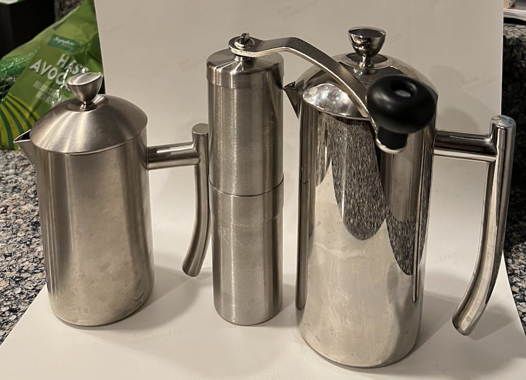 Frieling French Press Double Wall, Stainless Steel with with Dual Screen