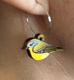 Nashville Warbler Bird Mini Hoops
