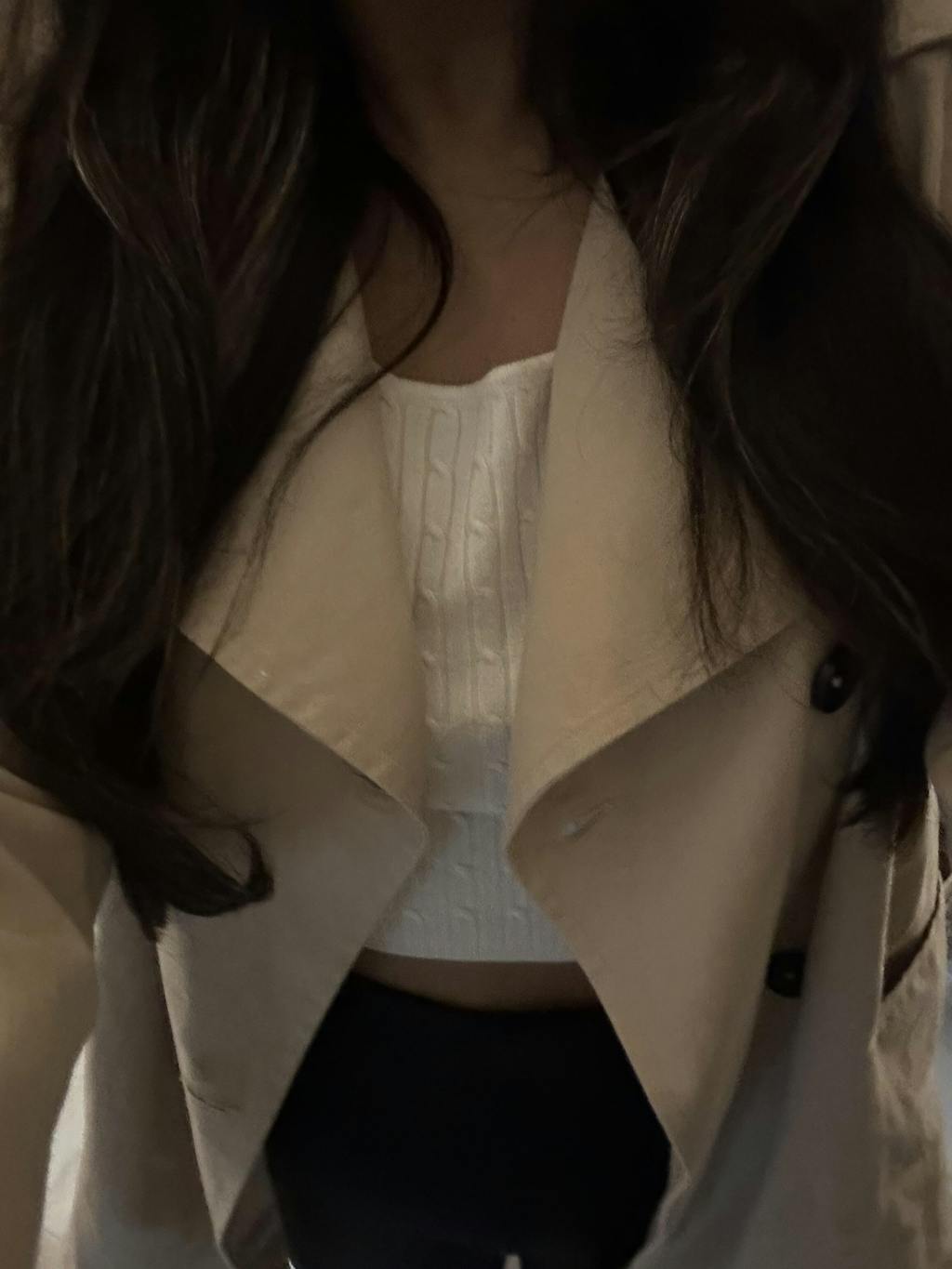 Beige Premium Double-breasted Trench Coat with Belt