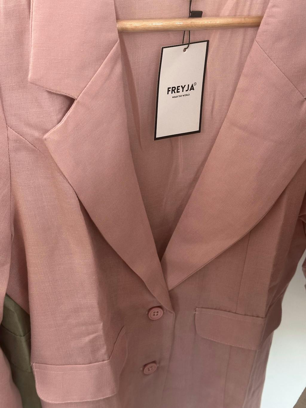 Linen Baby Pink Blazer