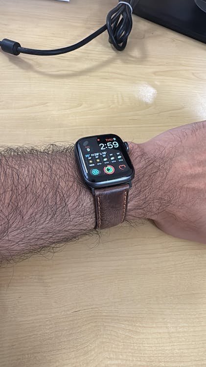 Classic Brown Leather Buckle Fit Apple Watch Band Friday