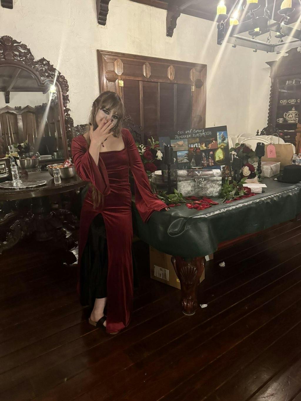 MORTICIA DRESS (BLOOD)