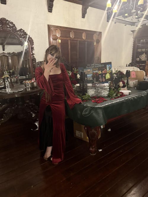 MORTICIA DRESS (BLOOD)