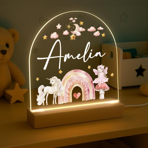 Personalised LED Fairy Scene Nursery Night Light