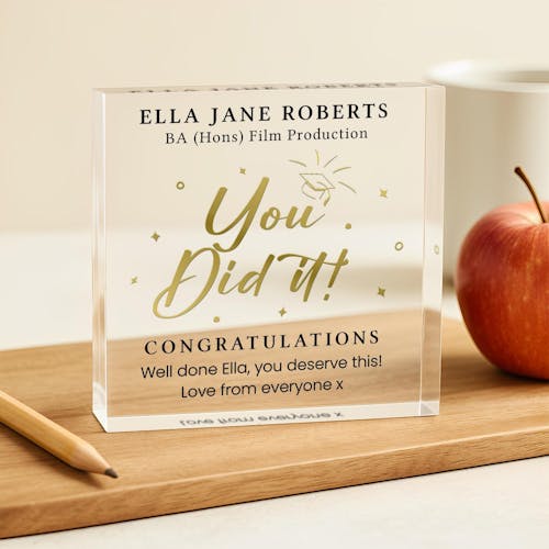 Personalised You Did It! Graduation Gift Plaque