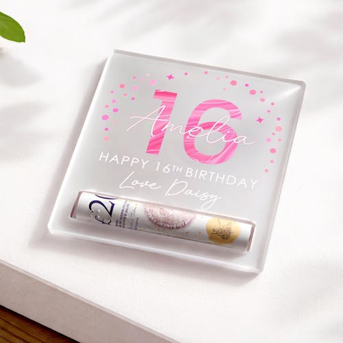 Personalised 16th Birthday Money Cash Holder Gift for Her Daughter Neice