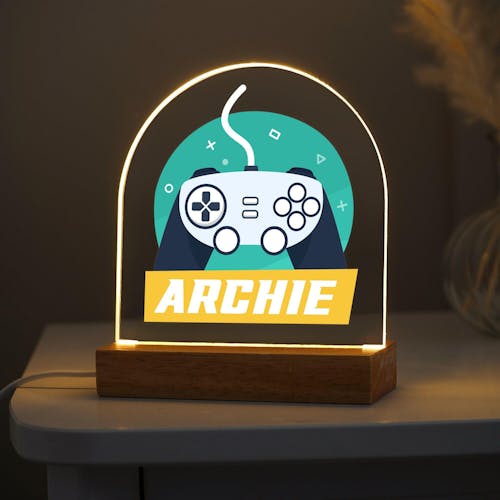 Personalised LED Gaming Room Night Light
