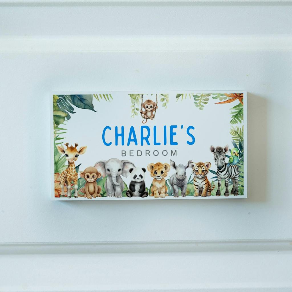 Personalised Safari Animal Door Sign