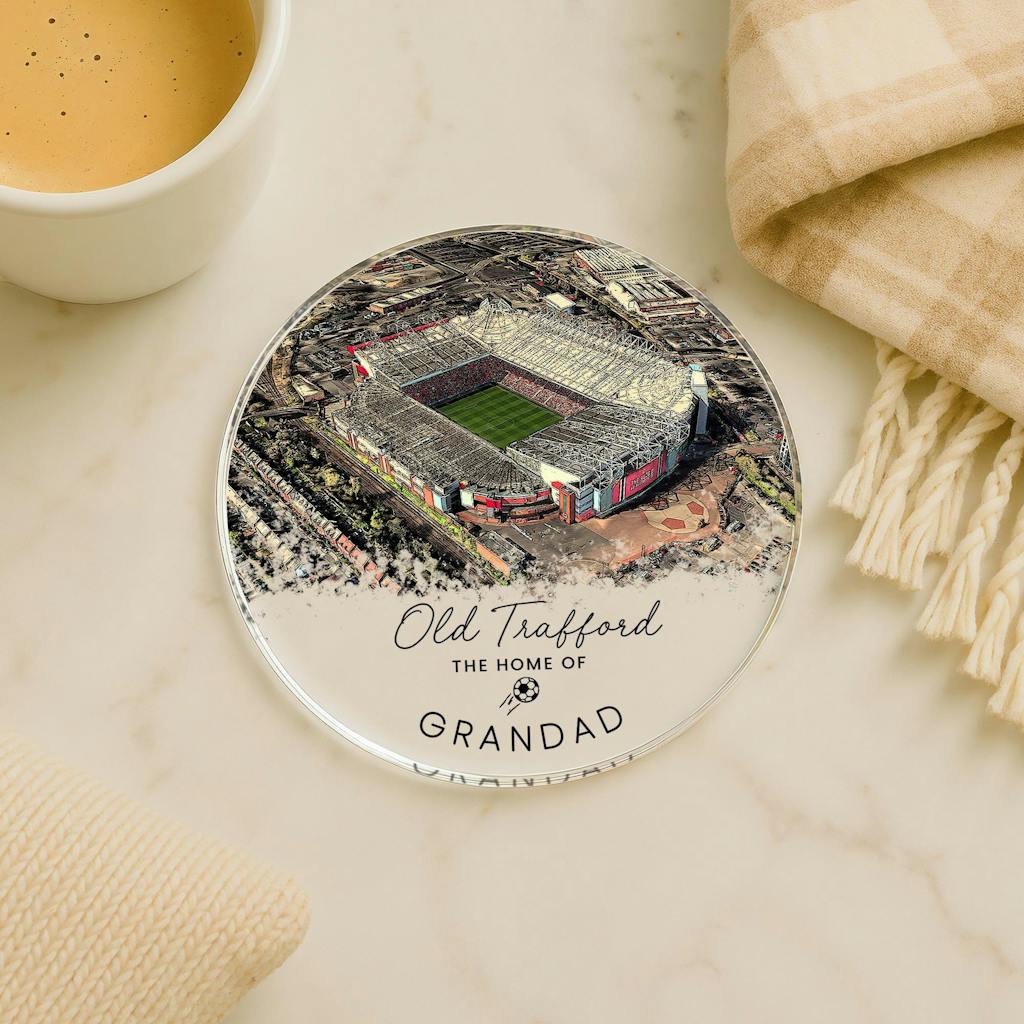 Personalised Manchester United Football Old Trafford Coaster