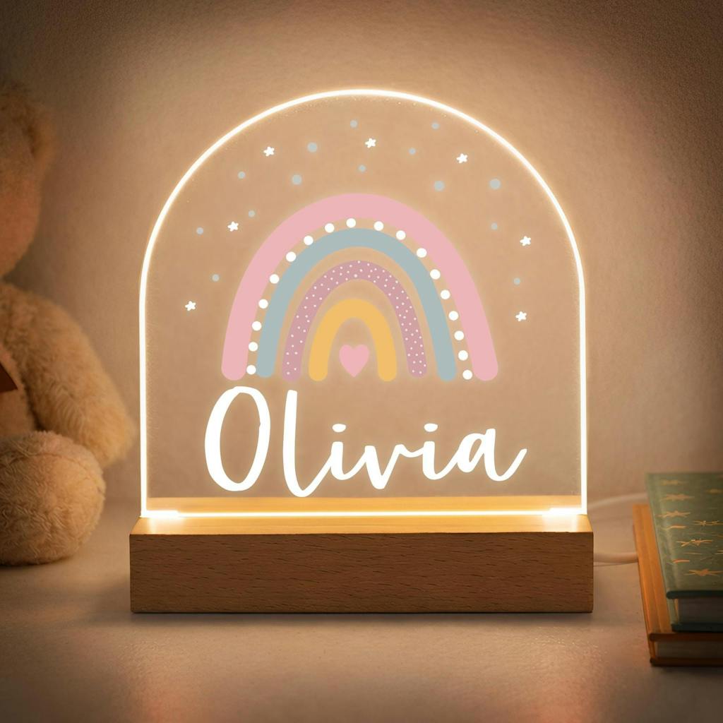 Personalised LED Rainbow Night Light