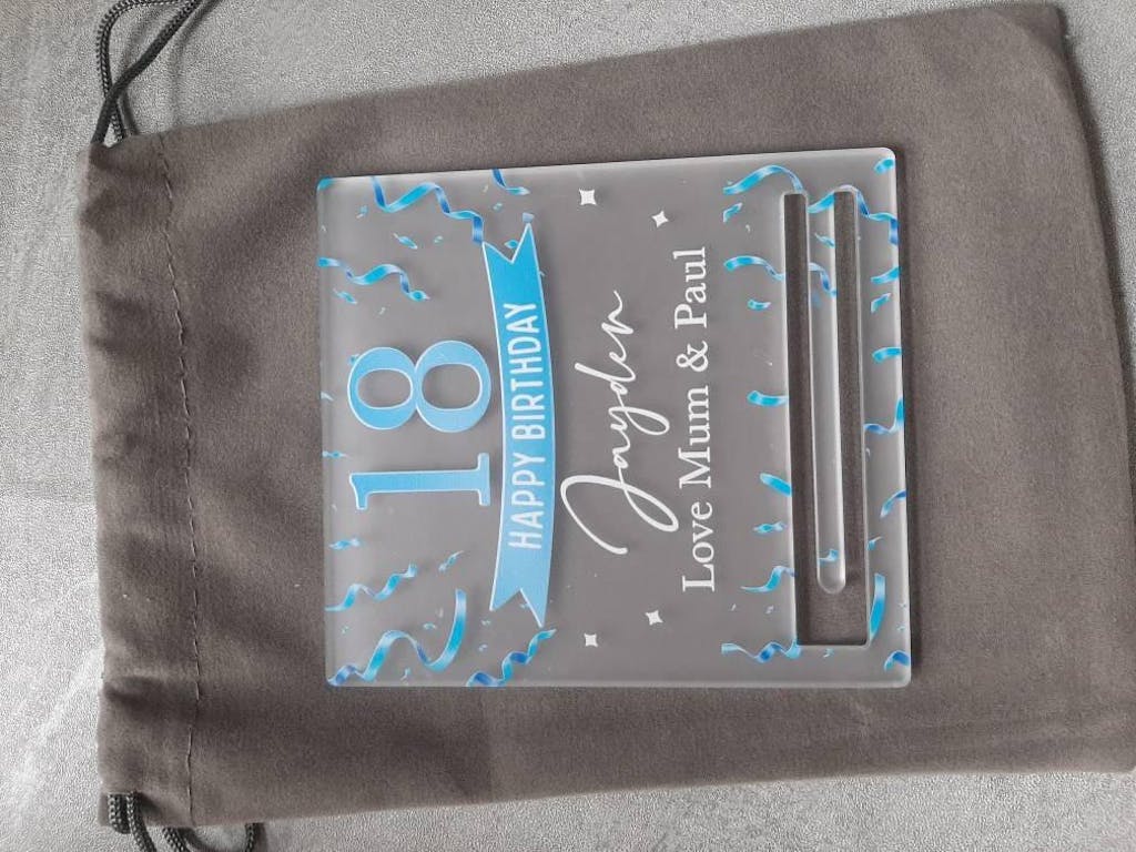 Personalised 18th Birthday Money Cash Holder Gift for Him Son Nephew