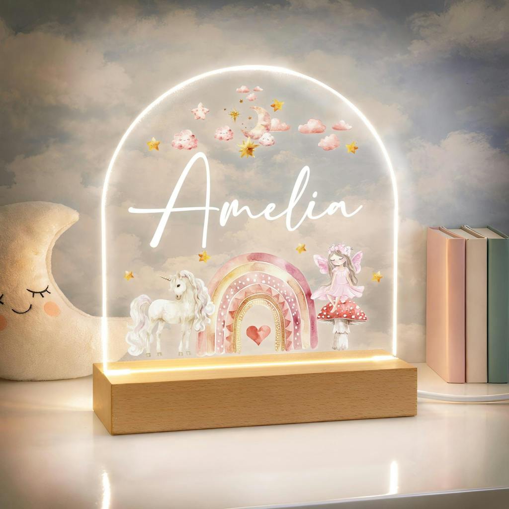 Personalised LED Fairy Scene Nursery Night Light