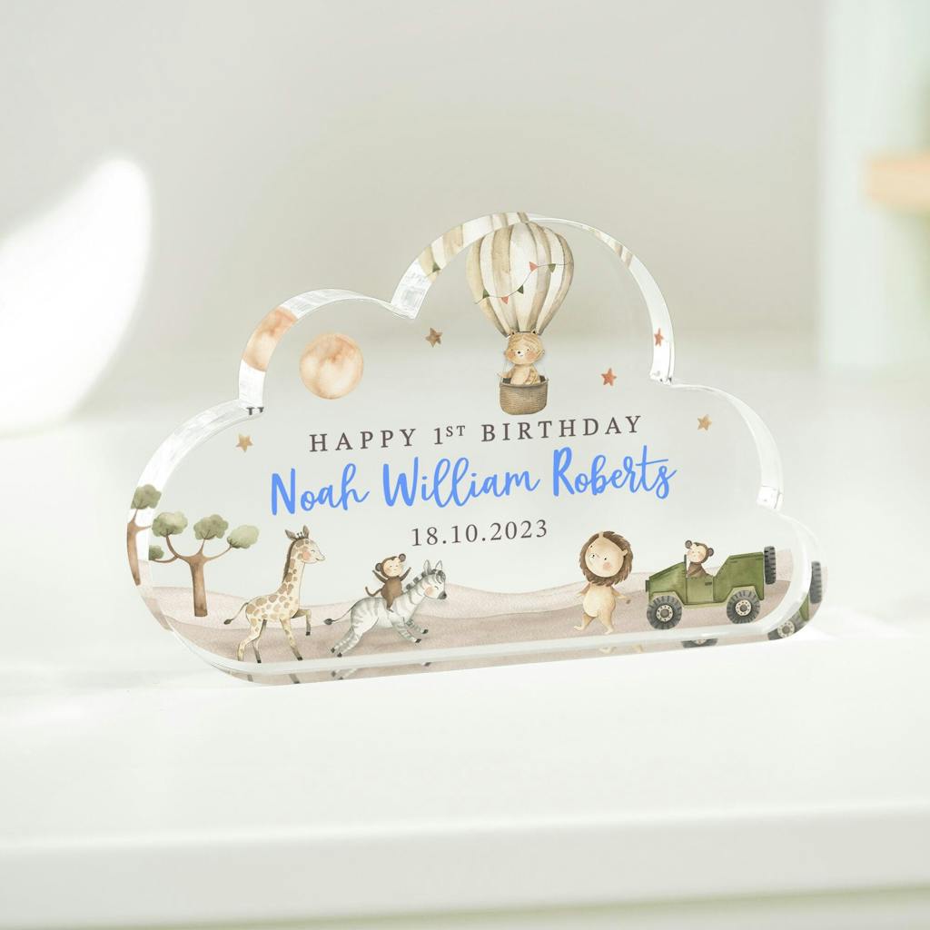 Personalised 1st Birthday Gift Cloud Plaque Gift